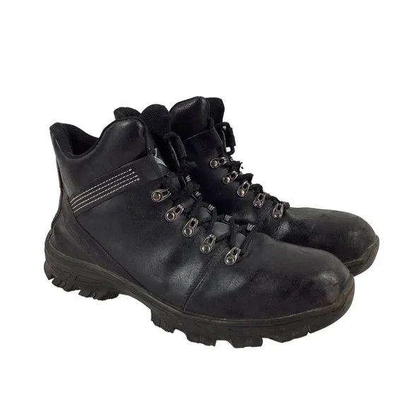 Black smash work boots DianSen mens Work Boots Canvas Steel Toe Safety Shoes Slip  main image 4